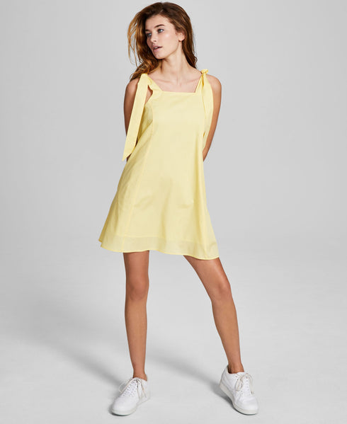 Now This Womens Cotton Tie Strap A Line Dress